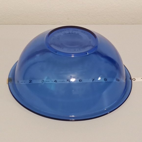 Vintage Pyrex Blue Glass Mixing Bowls 2 Piece Set Round Stackable - Picture 8 of 14